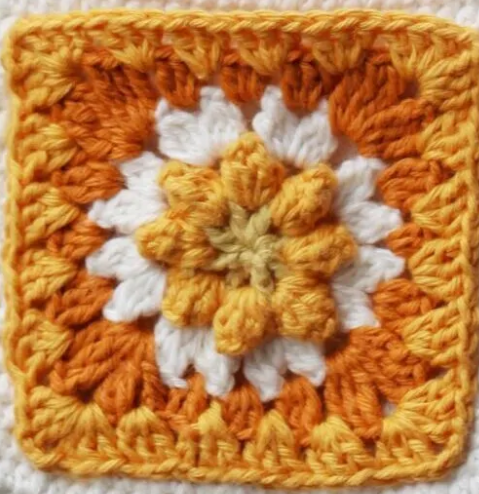 Starburst Granny Square Crochet Design