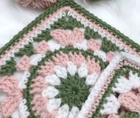 Wispy Willow Granny Square Crochet Pattern