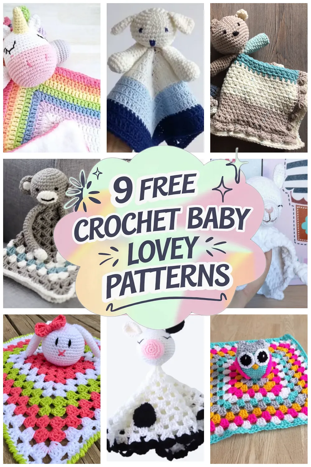 9 Free Crochet Baby Lovey Patterns for Adorable Crochet Baby Gifts