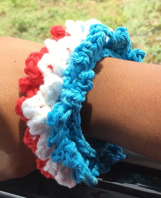 Vibrant Patriotic Crochet Bracelet Pattern