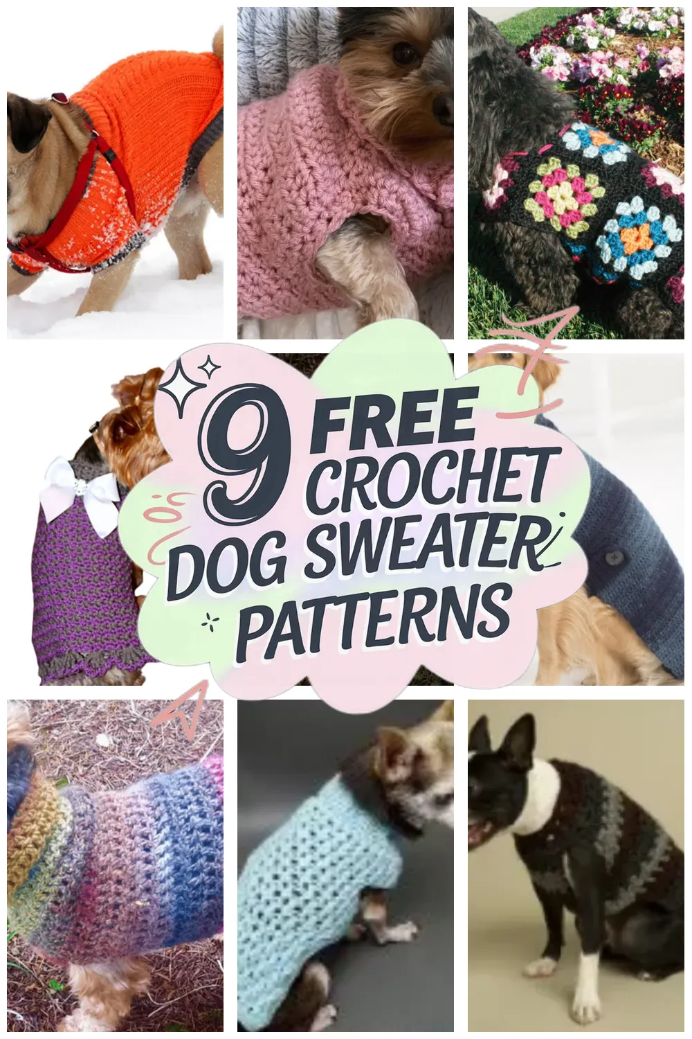 9 Free Crochet Dog Sweater Patterns You