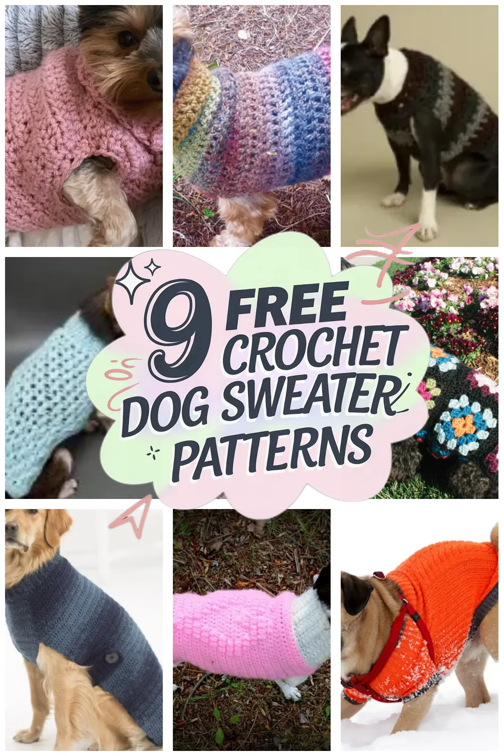 9 Free Crochet Dog Sweater Patterns You