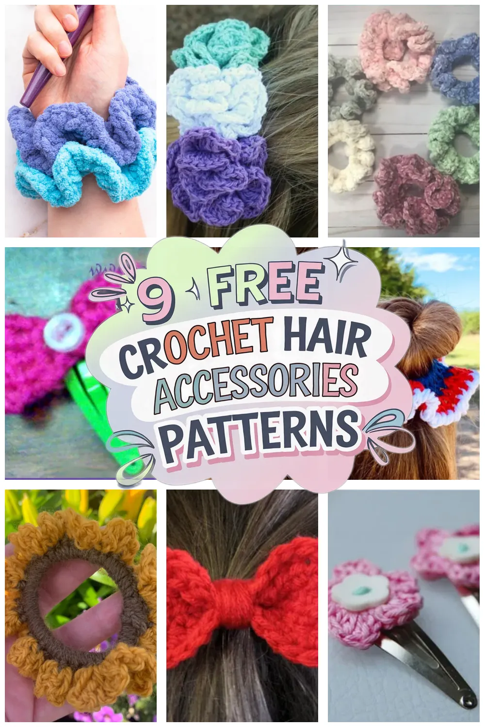 9 Free Crochet Hair Accessories Patterns - 