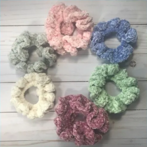 Vibrant Velvet Scrunchie Crochet Pattern