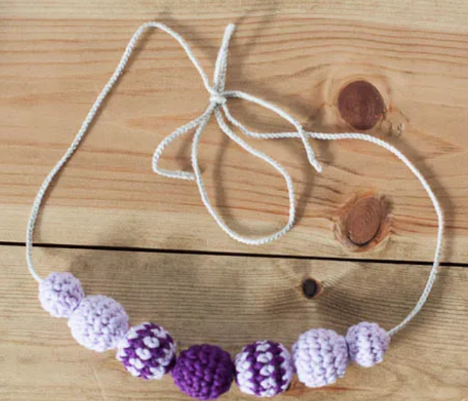 Crochet Bead Necklace Free Pattern