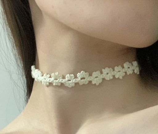 Dainty Floral Lace Choker Necklace