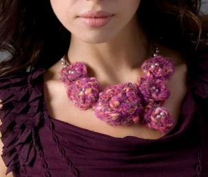 Chunky Floral Crochet Necklace Pattern