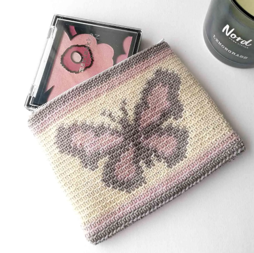 Butterfly Tapestry Crochet Pouch Pattern