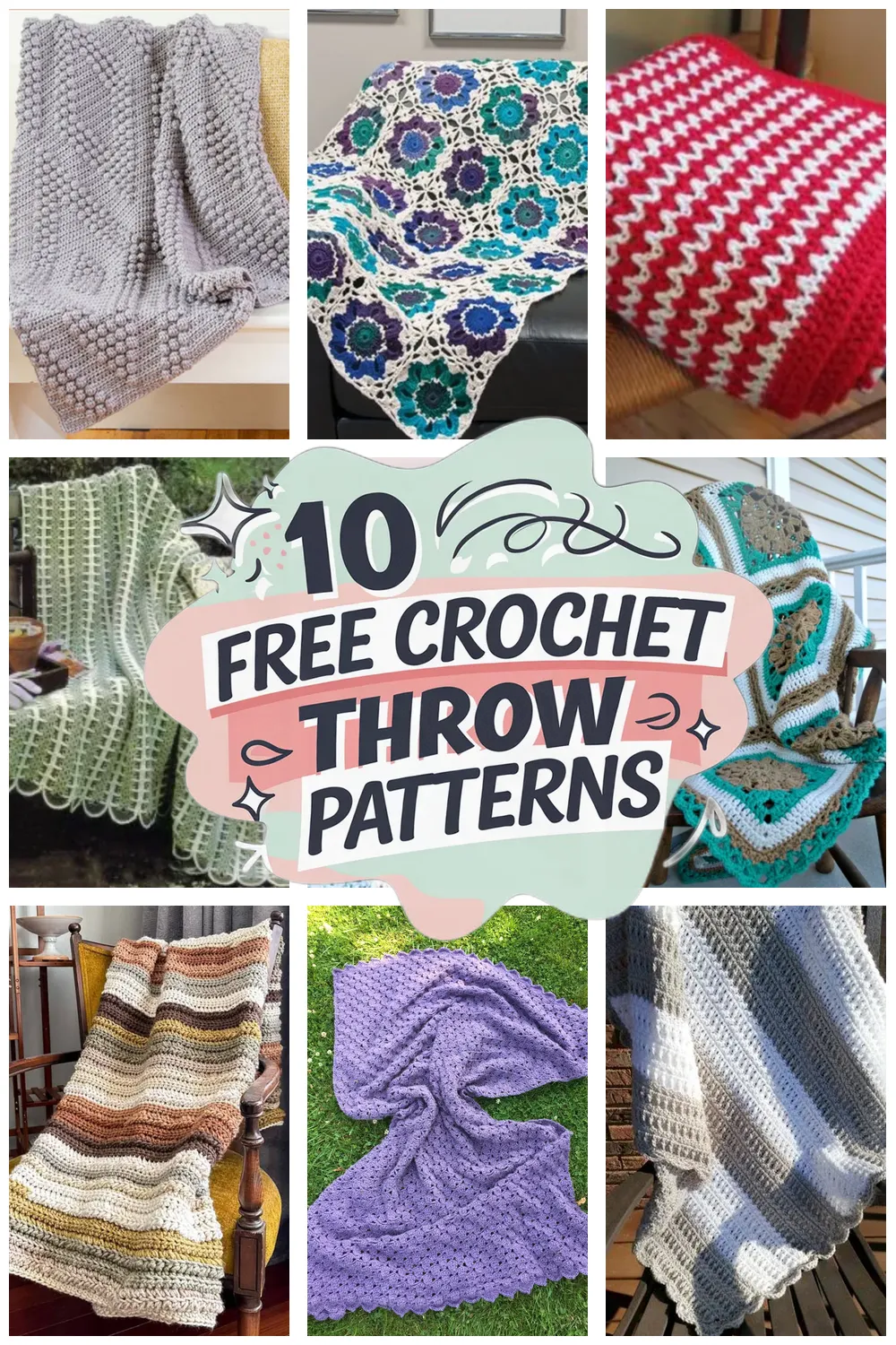10 Free Crochet Throw Patterns: Easy Chunky Blanket Ideas You